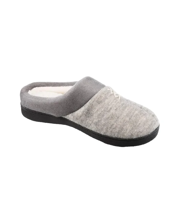 running shoes with low rebound-Women's Marisol Microsuede Hoodback Slipper In Heather