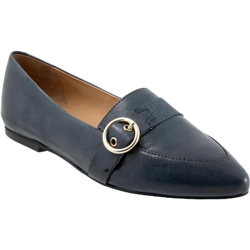 Flats with rooftop space-Trotters Womens Emmet Leather Pointed Toe Ballet Flats