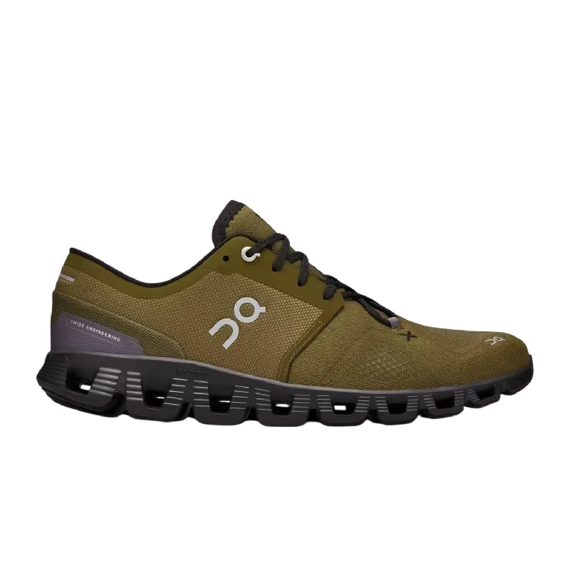 running shoes for dry climates-Men's Cloud X 3 Running Shoes In Hunter/black