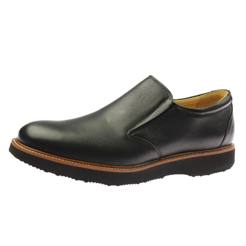 Loafers with durable stitching-Samuel Hubbard Mens Frequent Traveler Leather Slip On Loafers