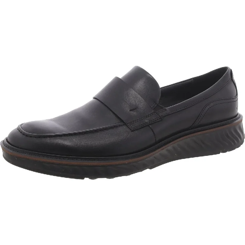 Loafers with cushioned wear-ECCO Mens Leather Slip On Loafers