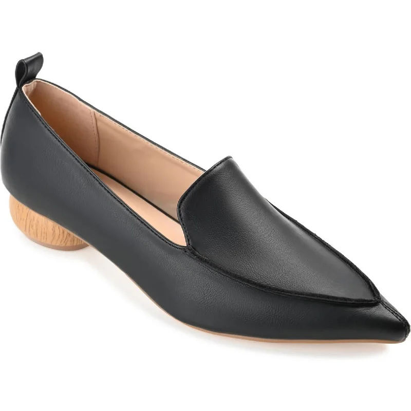 Loafers for cool style-Journee Collection Womens Faux Leather Pointed Toe Loafers