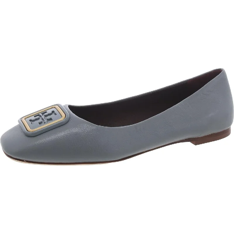 Flats with nearby dining-Tory Burch Womens Georgia Ballet Leather Slip On Ballet Flats