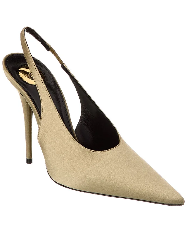 Saint Laurent L'Entracte 110 Satin Slingback Pump