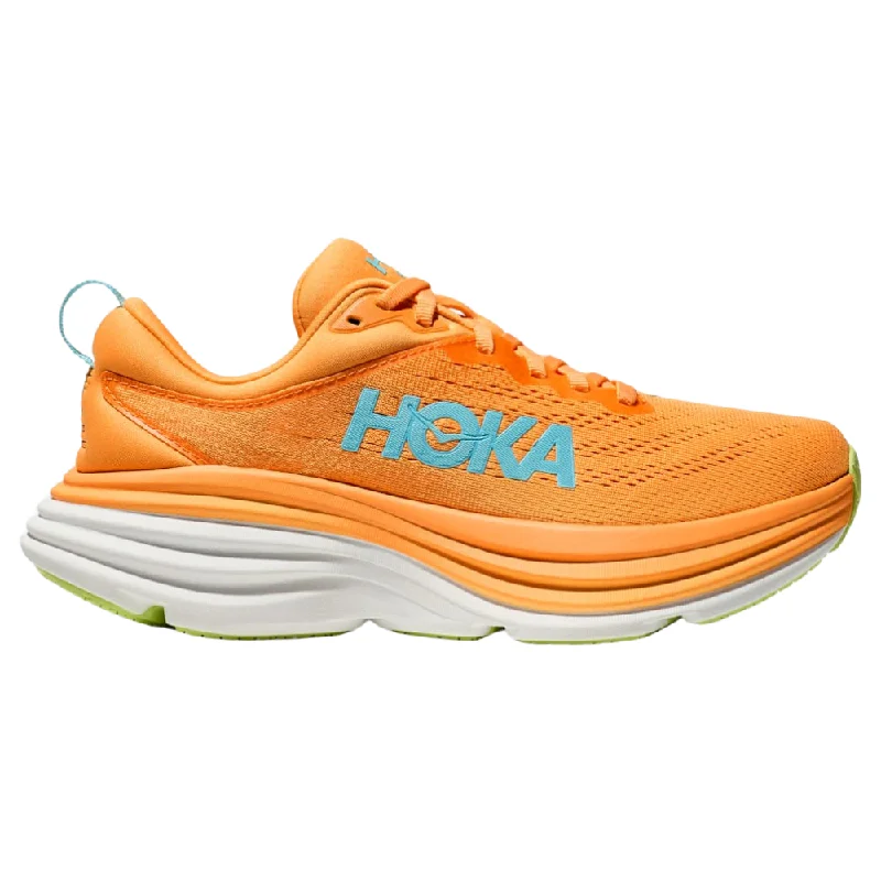 running shoes for quick jogs-Hoka Bondi 8 Solar Flare/Lettuce Running Shoe (Women's)