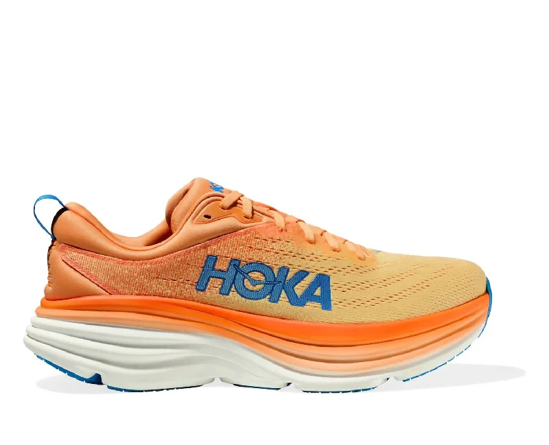 running shoes with cool colors-Men's Bondi 8 Running Shoes In Impala / Mock Orange