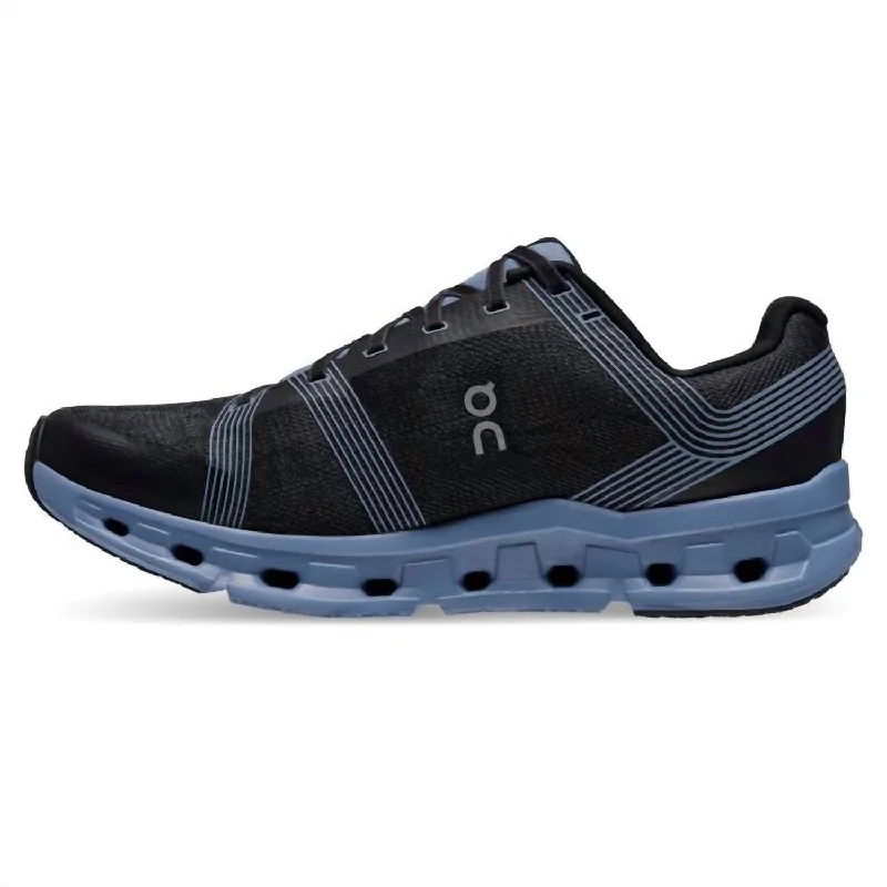 running shoes with tie up laces-Men's Cloudgo Running Shoes In Black,shale