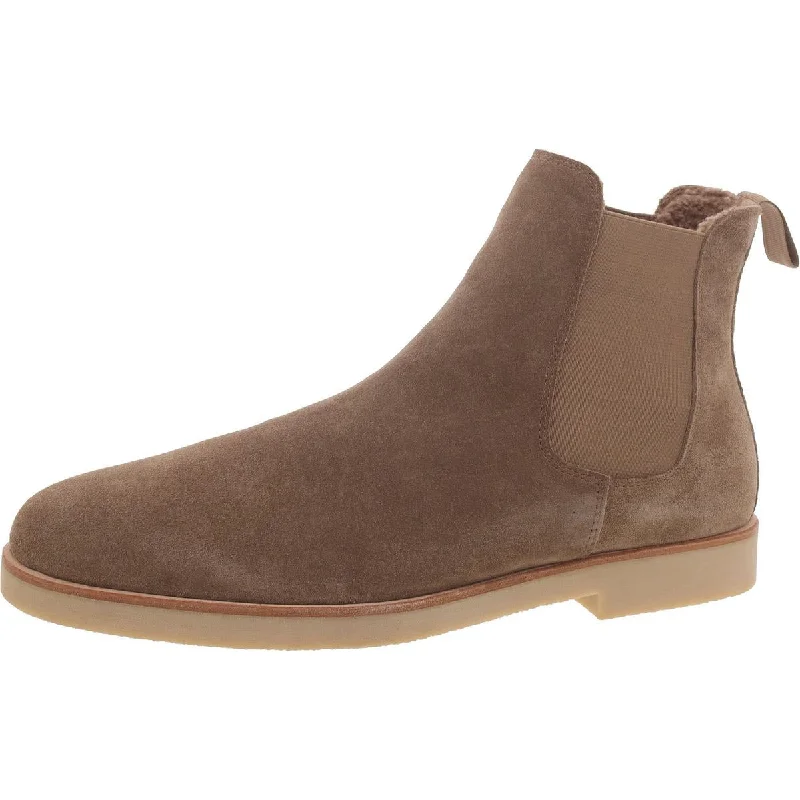 sandals for rainy days-Are boots in style 2025-Steve Madden Mens Wilshire-S Suede Faux Fur Lined Chelsea Boots