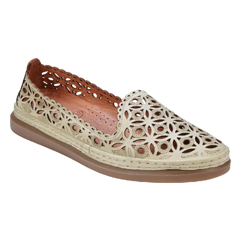 Flats in family spaces-Tumi Mint Perforated Leather Flats