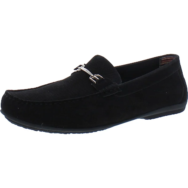 Loafers for summer strolls-Stacy Adams Mens Corley  Leather Slip On Loafers