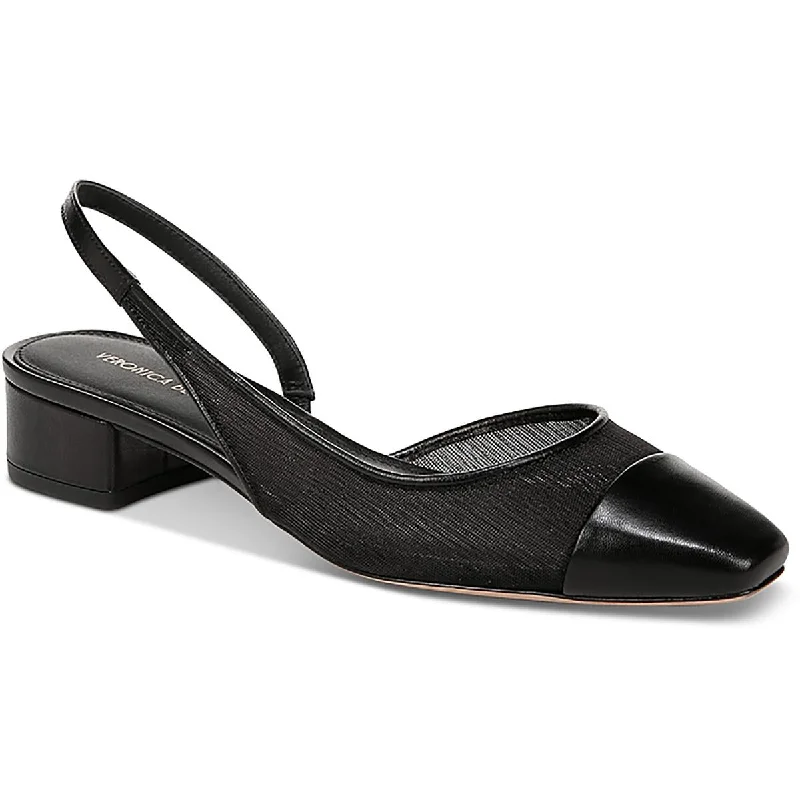 Flats near waterfront space-Veronica Beard Womens Cecile Sling Mesh Block Heel Slingbacks