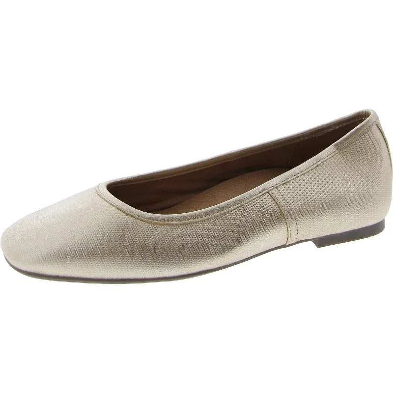 Flats under 100k-Vionic Womens Orinda Leather Square Toe Ballet Flats