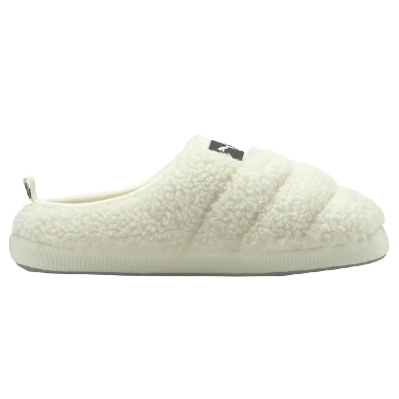 running shoes for road jogging-Sherpa Logo Scuff Slippers