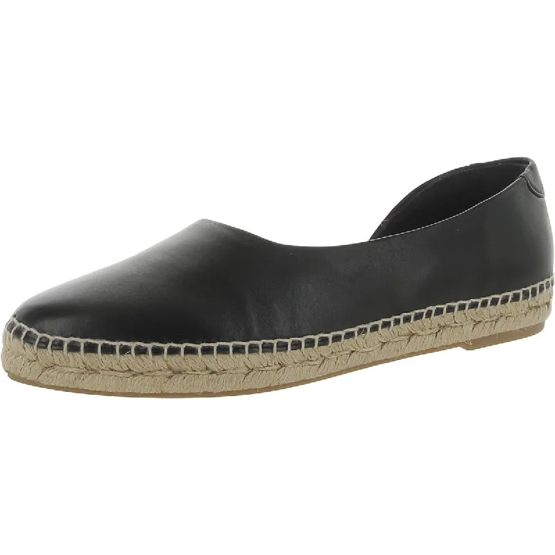 Flats near tech charm-Vince Womens Tita Leather Slip-On Espadrilles