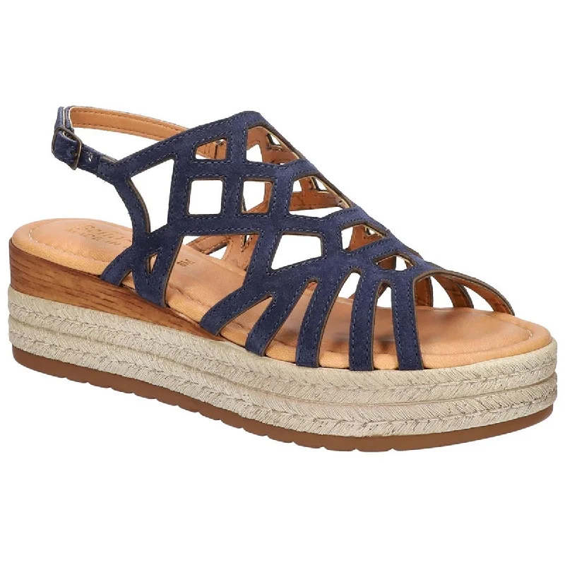 Bella Vita Womens ZIP-ITALY Suede Caged Flatform Sandals