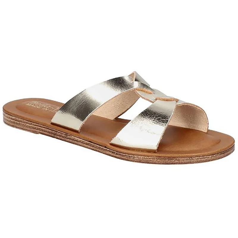 Bella Vita Womens Dov-Italy Leather Slip-On Slide Sandals